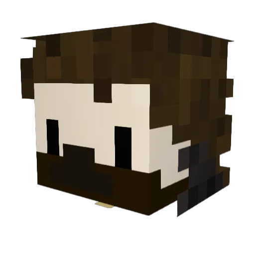 TundraEel Minecraft avatar head, 3D render
