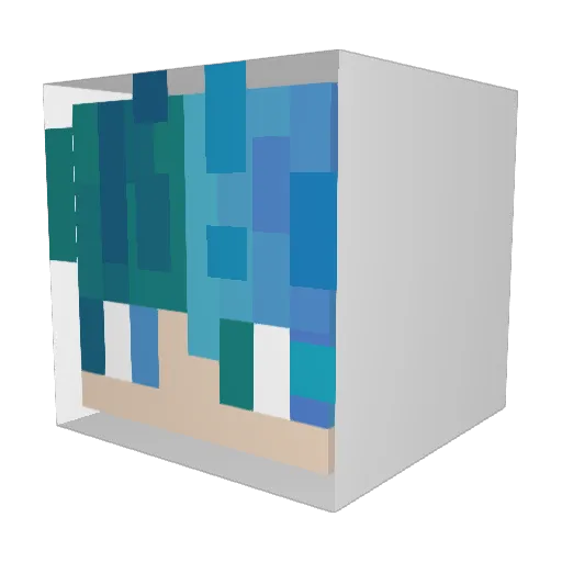 Tune_XD Minecraft avatar head, 3D render