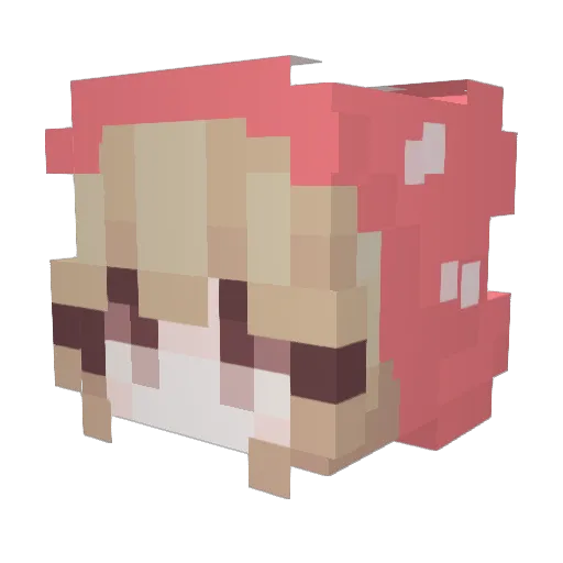 Tuneey Minecraft avatar head, 3D render