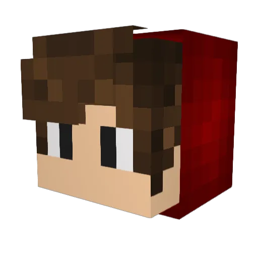 TungCN Minecraft avatar head, 3D render