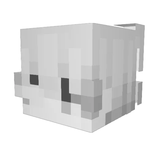 TungTungLoris Minecraft avatar head, 3D render