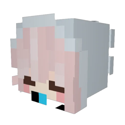 Tungfish Minecraft avatar head, 3D render