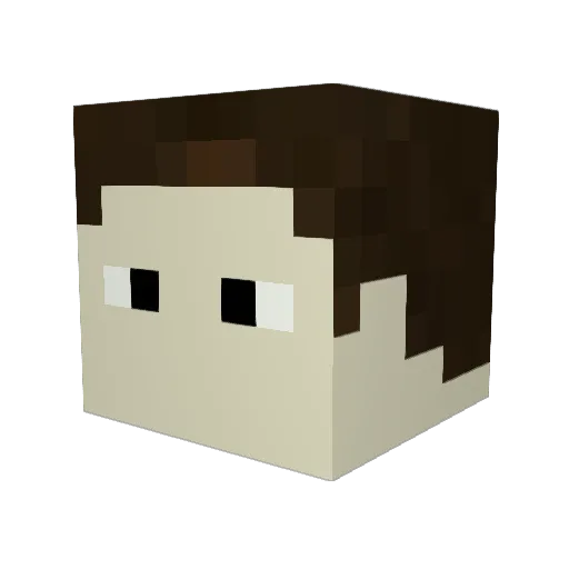 Tungstanium Minecraft avatar head, 3D render