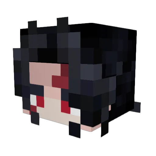 Tuniack Minecraft avatar head, 3D render