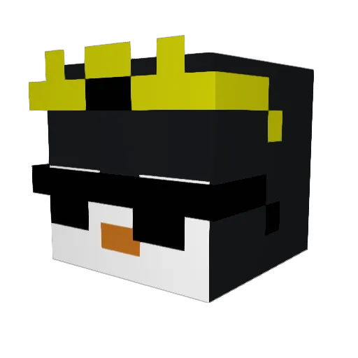 TunikaBrot Minecraft avatar head, 3D render