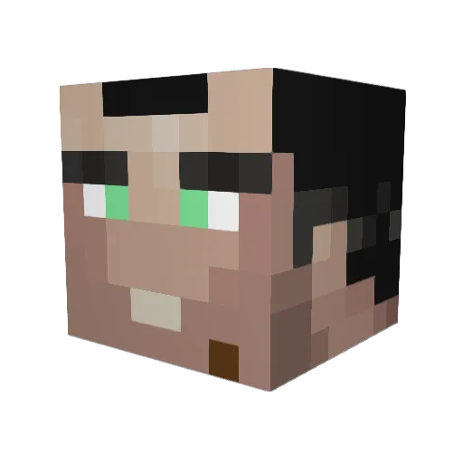 Tunimini Minecraft avatar head, 3D render