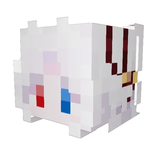 Tunnelklopper Minecraft avatar head, 3D render