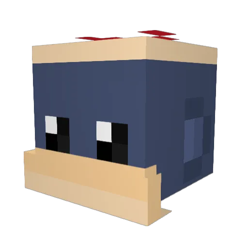 Tunnx Minecraft avatar head, 3D render
