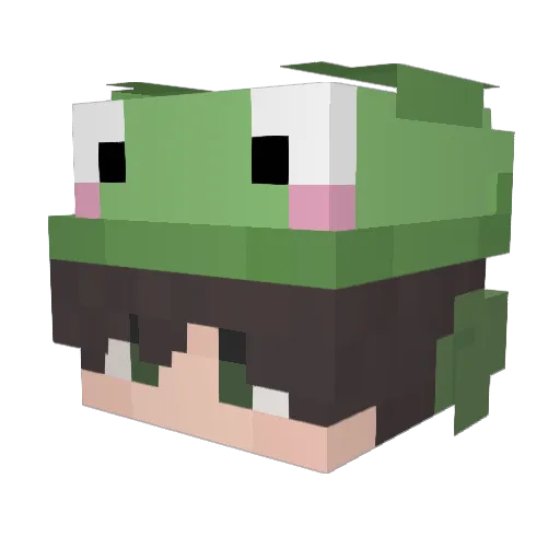 Tunqy Minecraft avatar head, 3D render