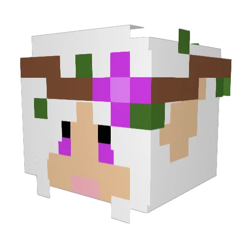 Tuohte Minecraft avatar head, 3D render