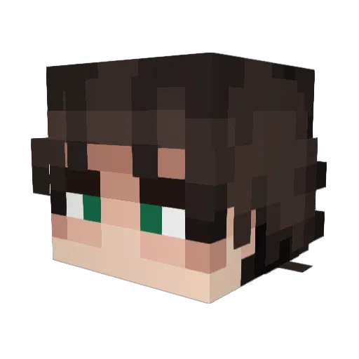 Tuonter Minecraft avatar head, 3D render