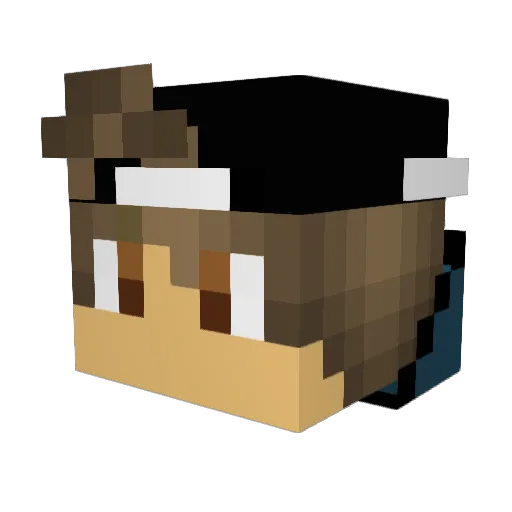 TupaTaua Minecraft avatar head, 3D render
