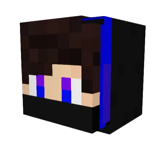 Tupajs Minecraft avatar head, 3D render