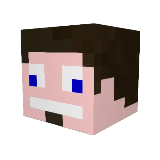Tupeles Minecraft avatar head, 3D render