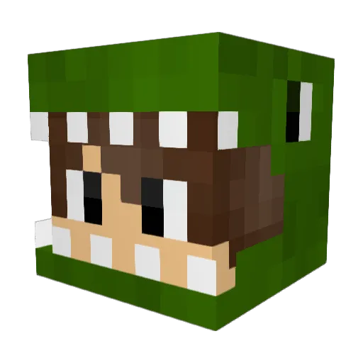 Tuqueque18 Minecraft avatar head, 3D render