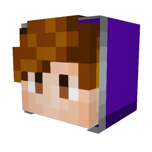 Tur7lez77 Minecraft avatar head, 3D render