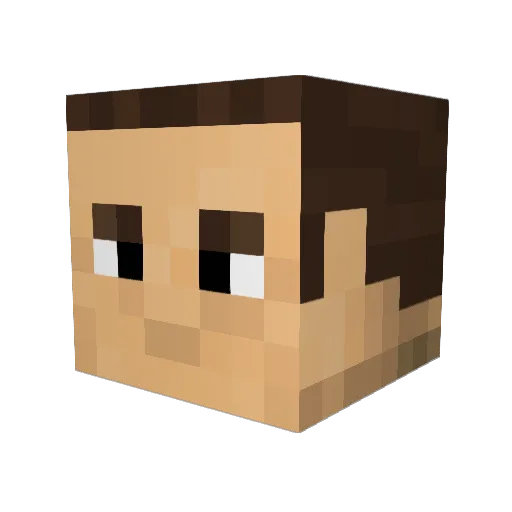 TurTass Minecraft avatar head, 3D render