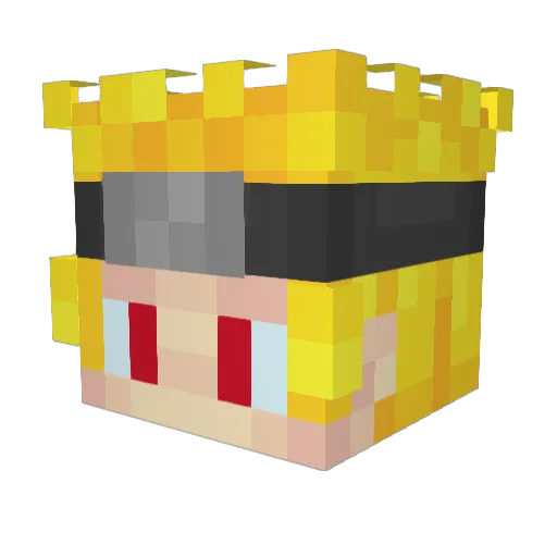 Turalch Minecraft avatar head, 3D render