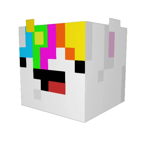 Turani Minecraft avatar head, 3D render