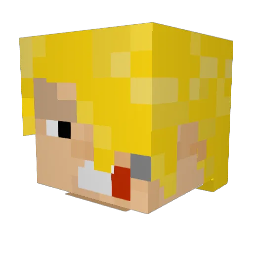 Turask Minecraft avatar head, 3D render