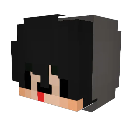 TurbiOn3 Minecraft avatar head, 3D render