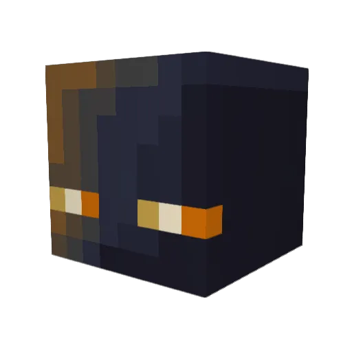 Turblue Minecraft avatar head, 3D render