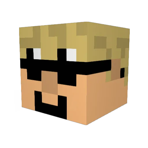 Turbo145 Minecraft avatar head, 3D render