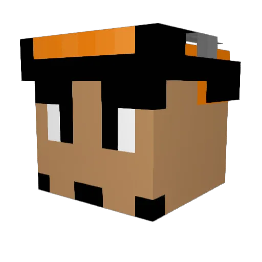 Turbo3uilder Minecraft avatar head, 3D render