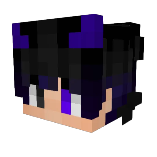 TurboAttack Minecraft avatar head, 3D render