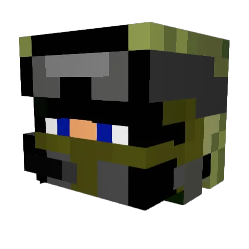 TurboFerd Minecraft avatar head, 3D render