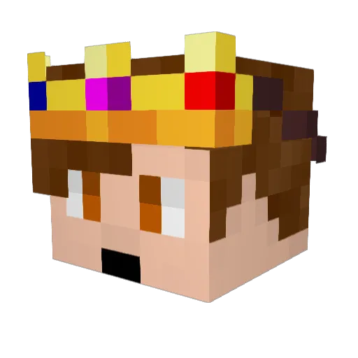 TurboGem Minecraft avatar head, 3D render