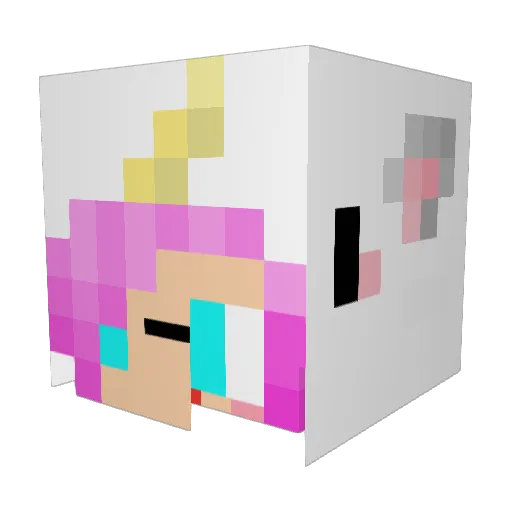 TurboLaura4434 Minecraft avatar head, 3D render