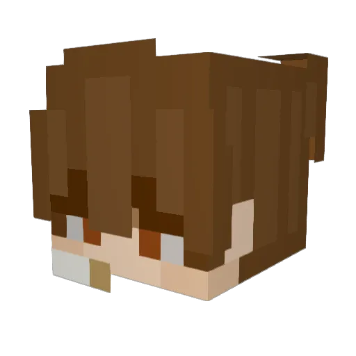 TurboModo Minecraft avatar head, 3D render