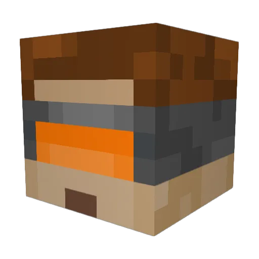 TurboS52 Minecraft avatar head, 3D render