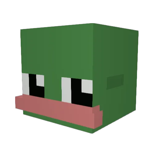 TurboSquidXD Minecraft avatar head, 3D render
