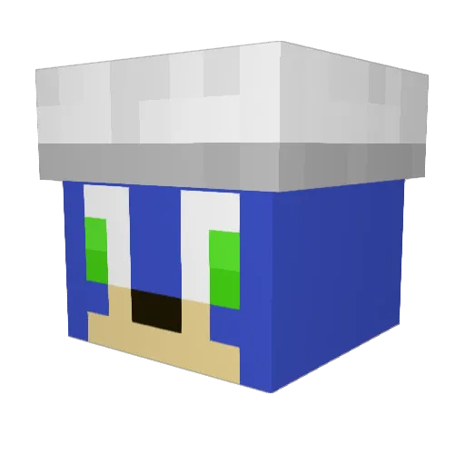 TurboSvend Minecraft avatar head, 3D render
