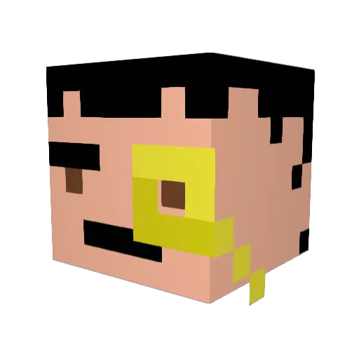 TurboTabs Minecraft avatar head, 3D render