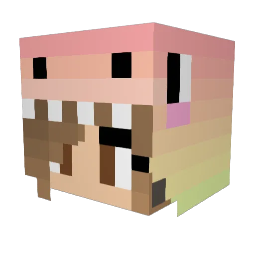 TurboTonya Minecraft avatar head, 3D render