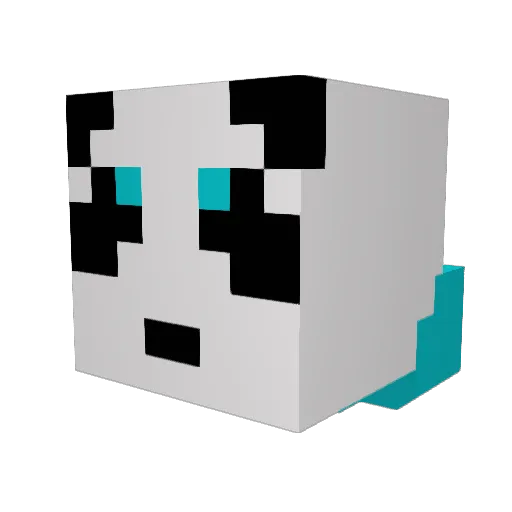 TurboTurtle02 Minecraft avatar head, 3D render