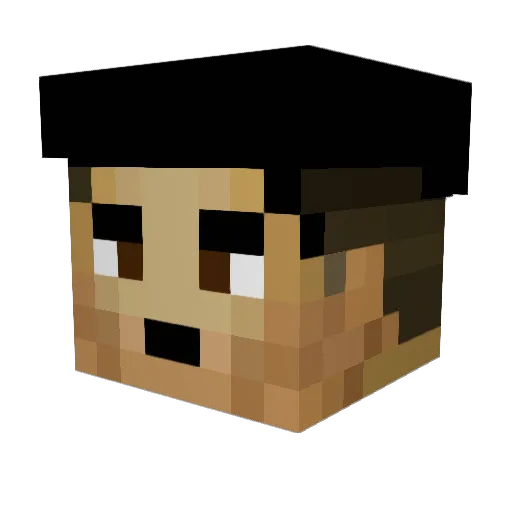 TurboTyson2 Minecraft avatar head, 3D render