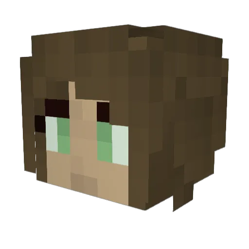 Turbo_Drill Minecraft avatar head, 3D render