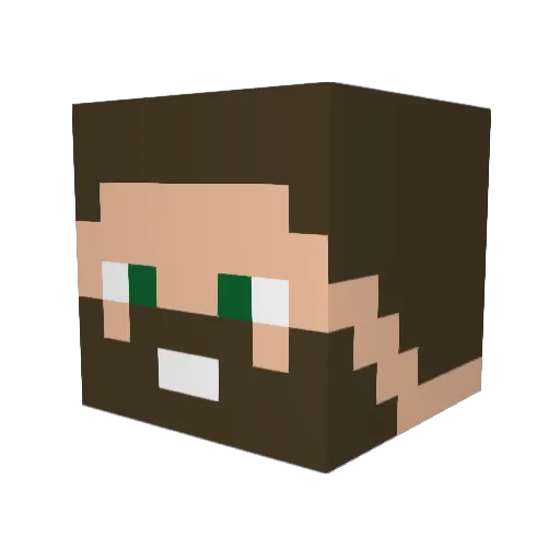 Turbo_SK Minecraft avatar head, 3D render