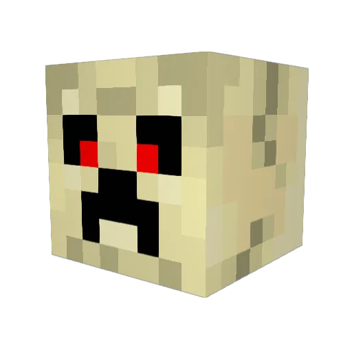 Turbogk Minecraft avatar head, 3D render