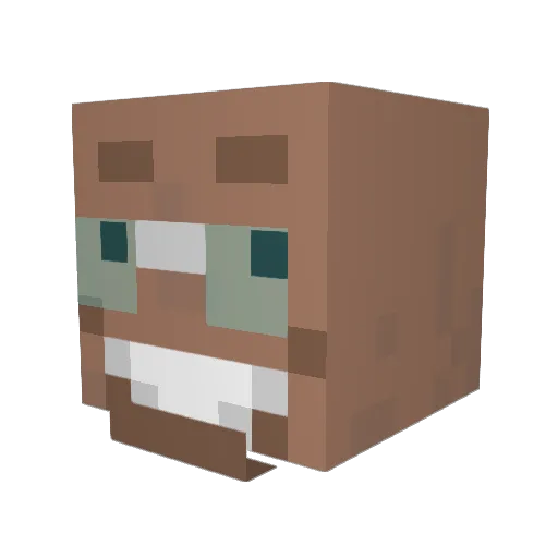 Turbomorsh Minecraft avatar head, 3D render