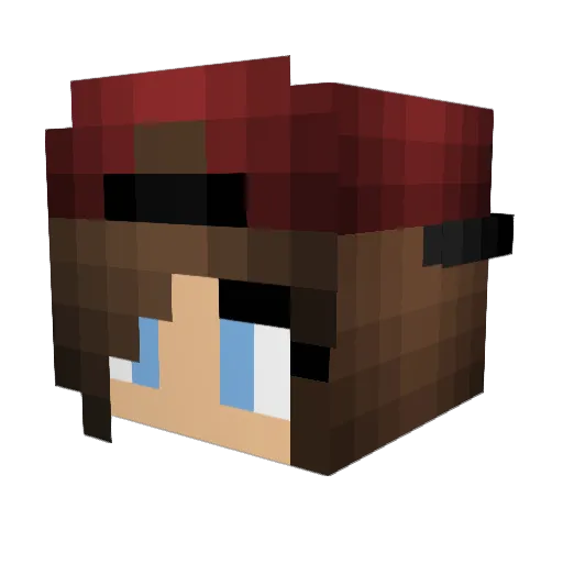 TurbulentSky Minecraft avatar head, 3D render