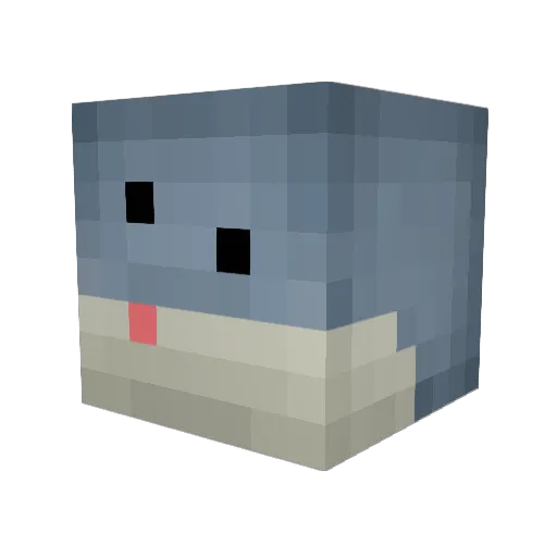 Turbus Minecraft avatar head, 3D render