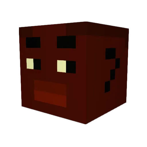 TurdBozo Minecraft avatar head, 3D render