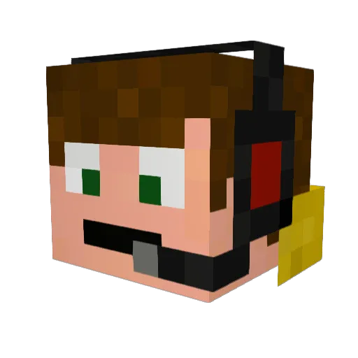Turda Minecraft avatar head, 3D render