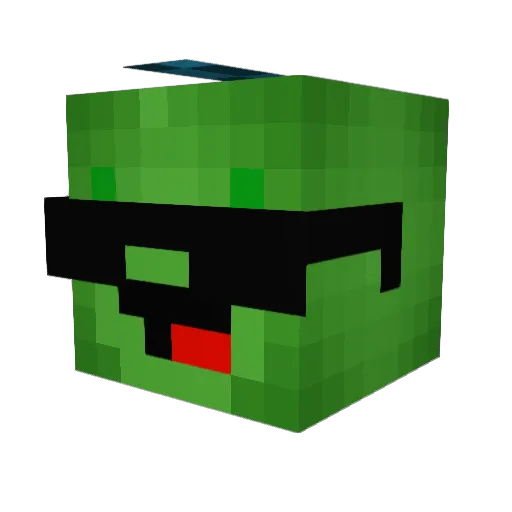 Turdles556 Minecraft avatar head, 3D render