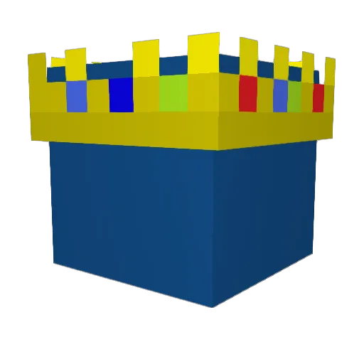 Turiias Minecraft avatar head, 3D render